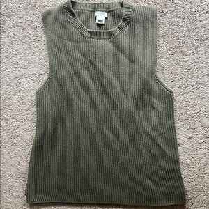J.Crew Sage Green Ribbed Sweater